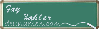 Fay Wahler Visitenkarte